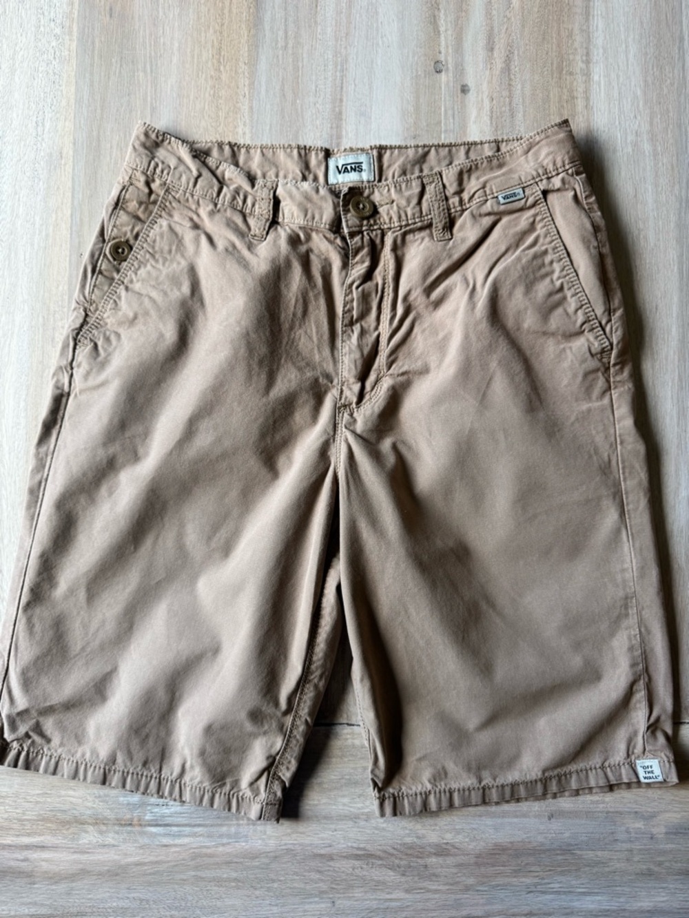 Vans Men's Tan Flat Front Chino Shorts